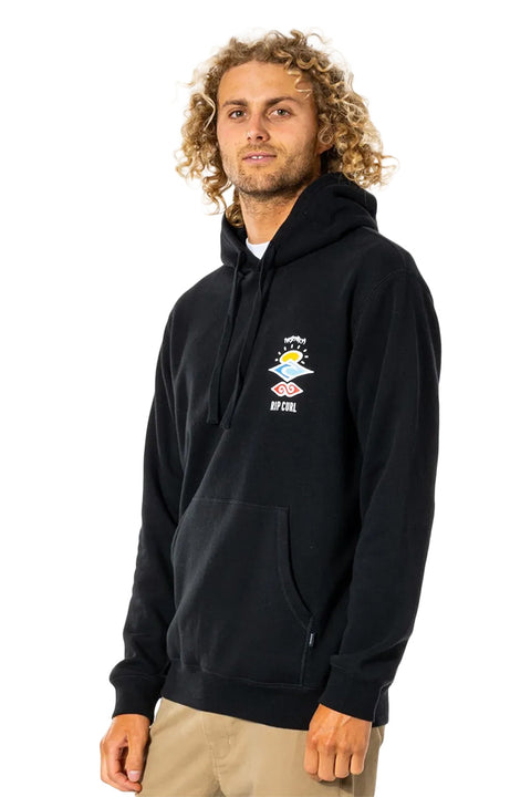 Rip Curl Search Icon Hoodie - Black - Side
