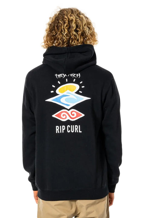 Rip Curl Search Icon Hoodie - Black - Back
