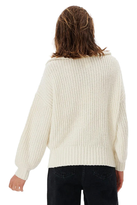 Rip Curl Seeker 1/4 Zip Fleece - Bone