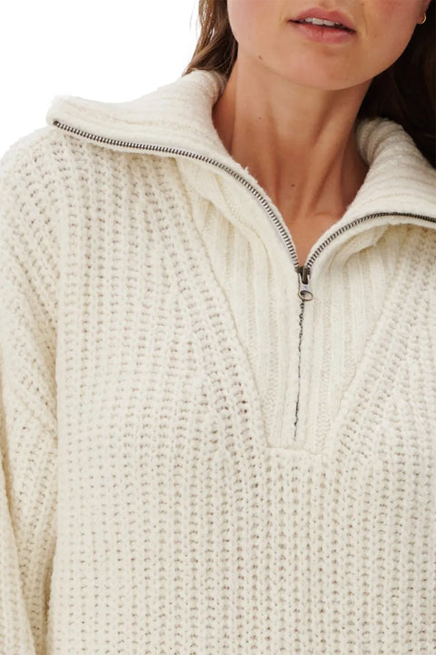 Rip Curl Seeker 1/4 Zip Fleece - Bone