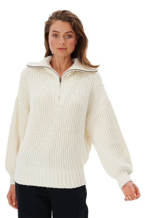 Rip Curl Seeker 1/4 Zip Fleece - Bone