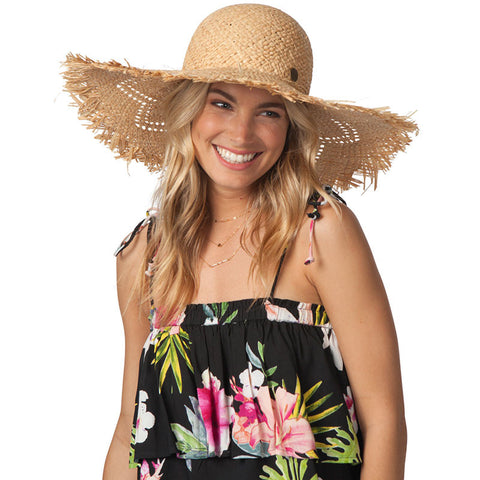 Rip Curl Shorelines Boho Straw Hat - Natural