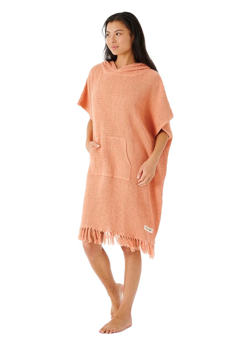 Rip Curl Stonewash Hooded Towel - Light Coral - Side