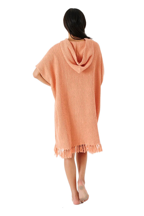 Rip Curl Stonewash Hooded Towel - Light Coral - Back
