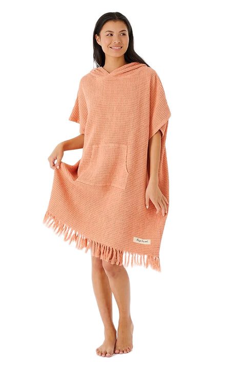 Rip Curl Stonewash Hooded Towel - Light Coral - Full