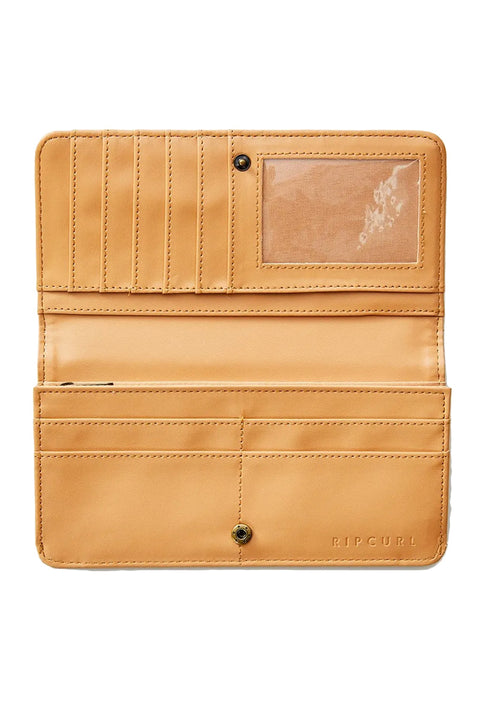 Rip Curl Sunset Palms Chequebook Wallet - Natural - Inside