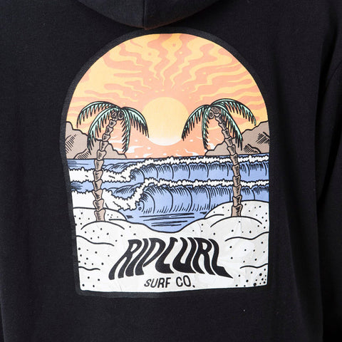 Rip Curl Sunsets Zip Up Hoodie - Washed Black