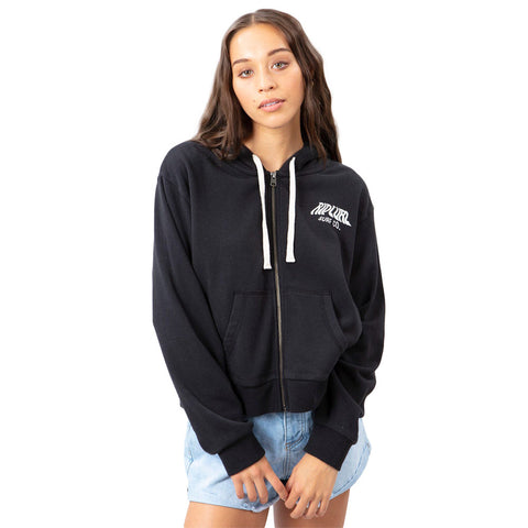 Rip Curl Sunsets Zip Up Hoodie - Washed Black