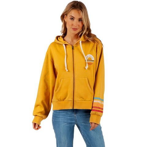 Rip Curl Surf Safari Zip Up Hoodie - Gold