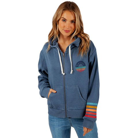 Rip Curl Surf Safari Zip Up Hoodie - Slate Blue