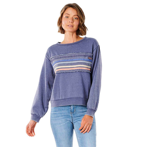 Rip Curl Tiki Stripe Crew - Vintage Navy