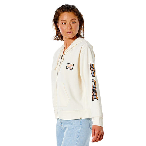 Rip Curl Twin Fin Zip Thru Hoodie - Bone