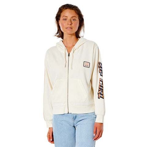 Rip Curl Twin Fin Zip Thru Hoodie - Bone