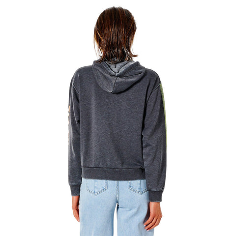 Rip Curl Twin Fin Zip Thru Hoodie - Washed Black