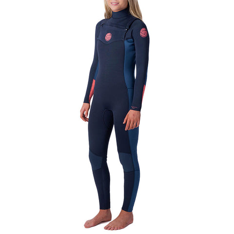 Rip Curl Women's Dawn Patrol Chest Zip 3/2 Wetsuit - Stealth