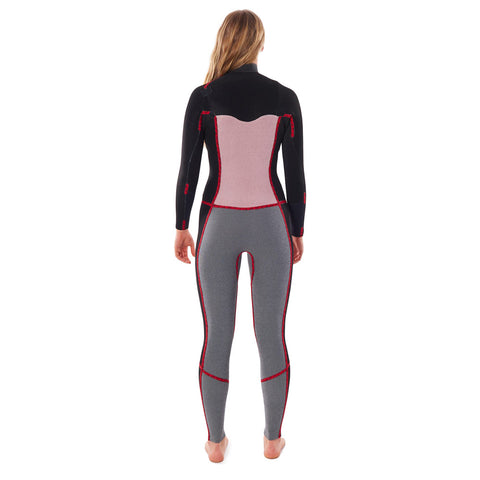 Rip Curl Women's Dawn Patrol Chest Zip 3/2 Wetsuit - Charcoal / Grey
