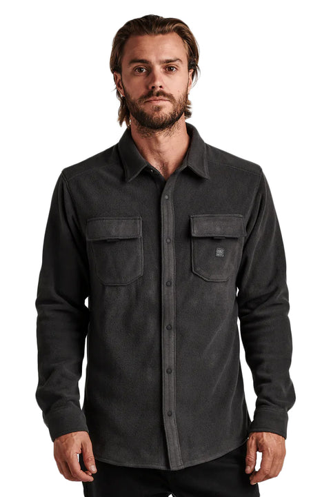 Roark Diablo Polar Long Sleeve Button Up Shirt - Charcoal