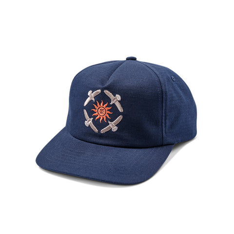Roark Eagle 5 Panel Strapback Hat - Navy