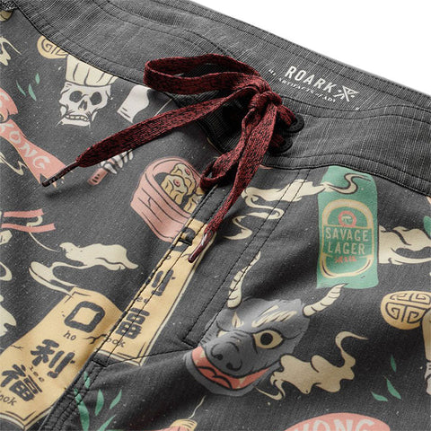 Roark Revival Noodle House Boardshorts - Black