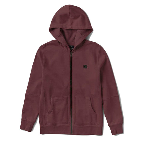 Roark Revival Well Worn Zip Fleece - Burgundy