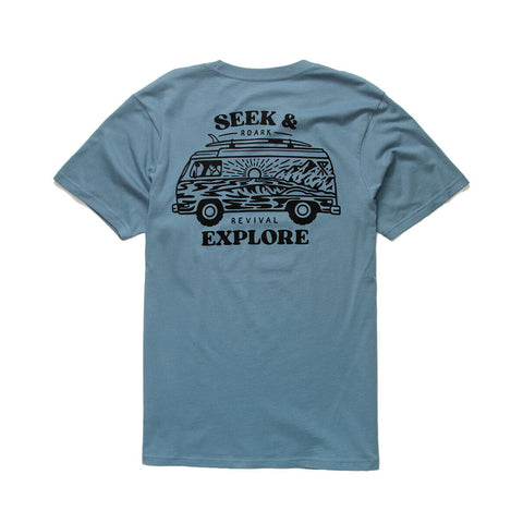Roark Revival Seek & Explore Tee - Steel Blue