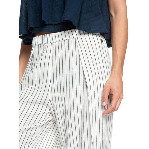 Roxy Adventure Wide Leg Pant - Anthracite Verti Pool Stripes