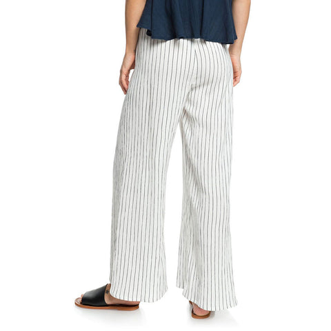Roxy Adventure Wide Leg Pant - Anthracite Verti Pool Stripes