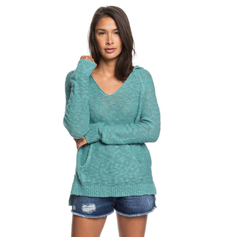 Roxy Airport Vibes Hooded Poncho Sweater - Canton