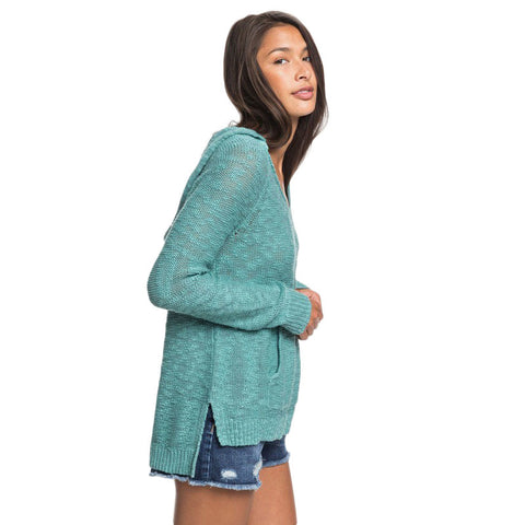 Roxy Airport Vibes Hooded Poncho Sweater - Canton
