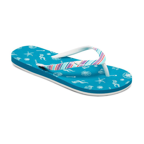 Roxy Girls Ariel Pebbles Flip Flops - Teal