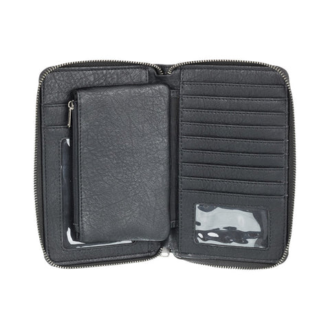 Roxy Back In Brooklyn Zip Around Wallet - Anthracite (also old)