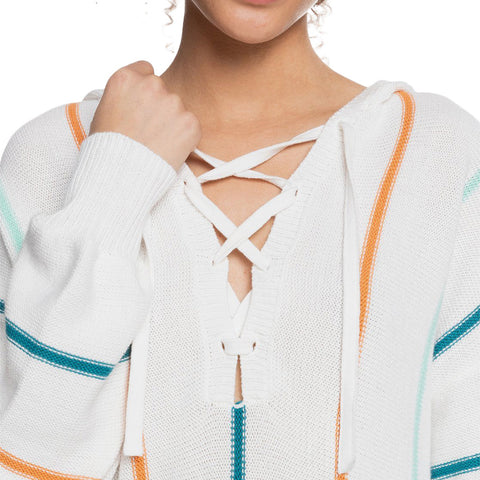 Roxy Bay Of Rainbows Hoodie - Snow White Feel It Vertical