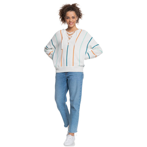 Roxy Bay Of Rainbows Hoodie - Snow White Feel It Vertical