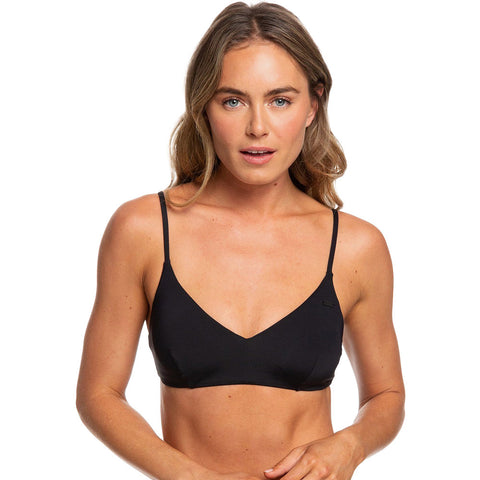 Roxy Beach Classics Athletic Triangle Bikini Top - True Black