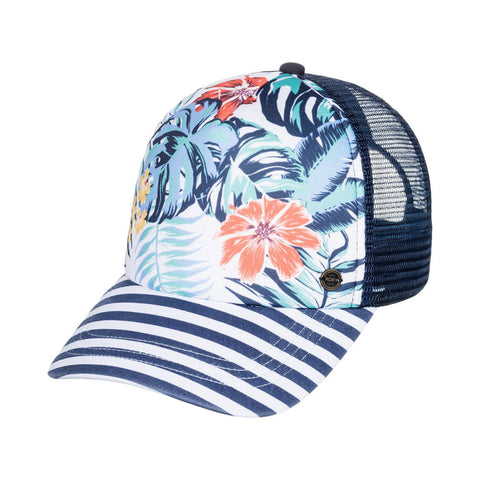 Roxy Beautiful Morning Trucker Hat - Bright White Soul Flower