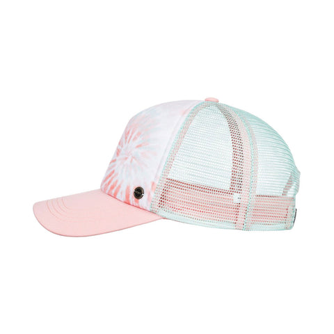 Roxy Beautiful Morning Trucker Hat - Peach Amber Nautilus Tie Dye