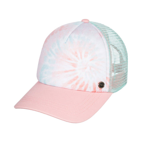 Roxy Beautiful Morning Trucker Hat - Peach Amber Nautilus Tie Dye