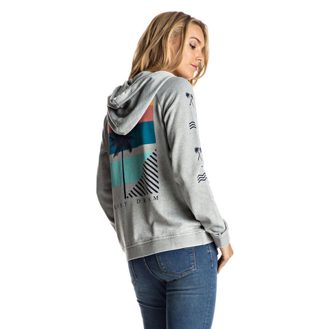 Roxy Break Drop A Zip Up Hoodie - Heritage Heather
