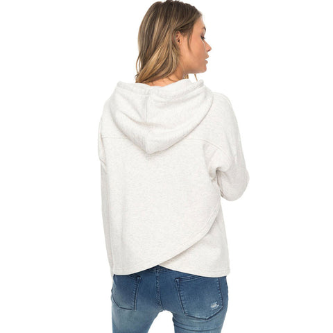 Roxy Coasting Ahead Split Back Hooded Sweatshirt - Metro Heather