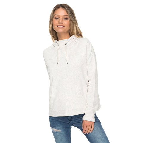 Roxy Coasting Ahead Split Back Hooded Sweatshirt - Metro Heather