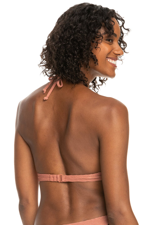 Roxy Coconut Crew Triangle Bikini Top - Cedar Wood - Back