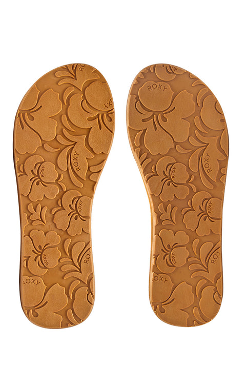 Roxy Costas Sandals - Tan / Gold - Bottom