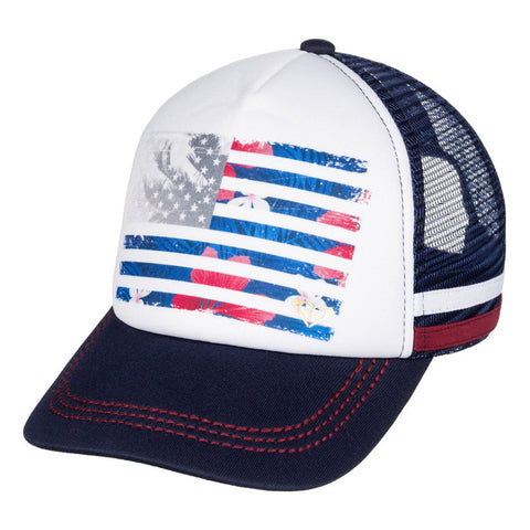 Roxy Dig This Paradise Flag Trucker Hat - Eclipse