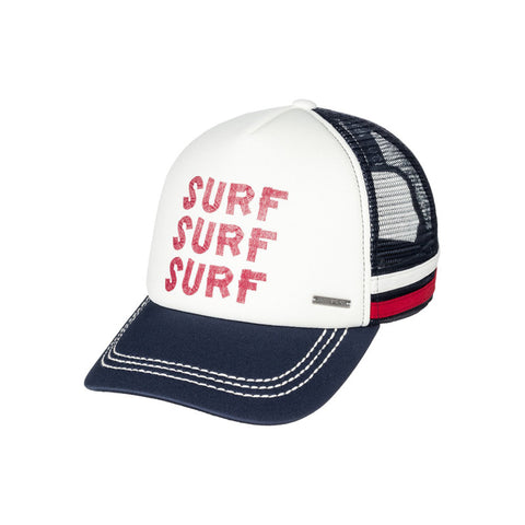 Roxy Dig This Paradise Flag Trucker Hat - Dress Blues