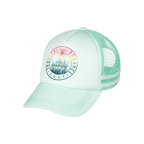 Roxy Dig This Paradise Flag Trucker Hat - Pastel Turquoise