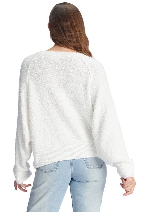 Roxy Early Morning Crew Neck Sweater - Snow White - Back