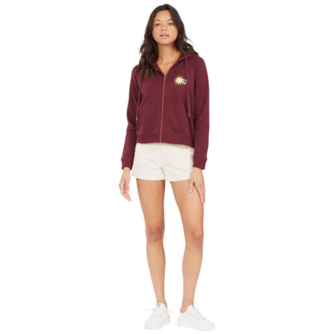Roxy Easy Evening Zip Hoodie - Fig