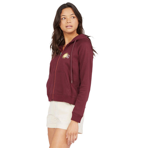 Roxy Easy Evening Zip Hoodie - Fig