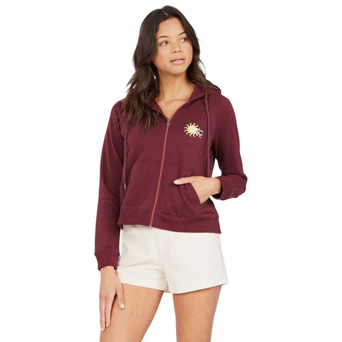 Roxy Easy Evening Zip Hoodie - Fig