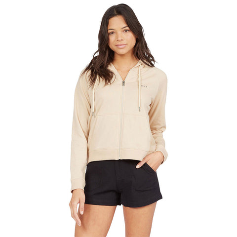 Roxy Easy Evening Zip Hoodie - Tapioca